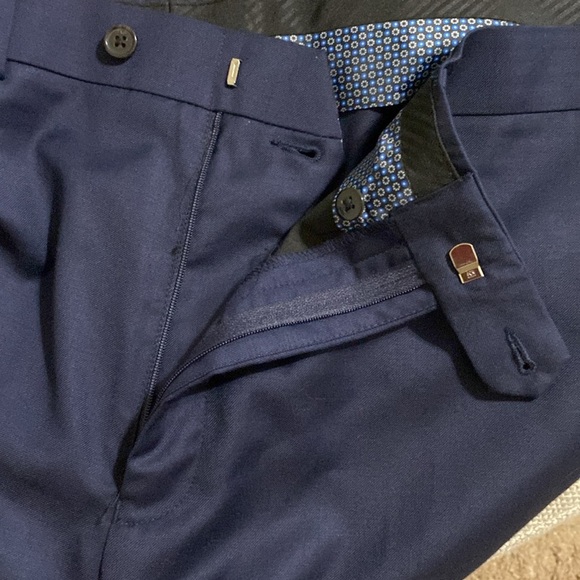 Ralph Lauren Men's Dark Blue Dress Pants wool office event casual luxury soft - Picture 9 of 11